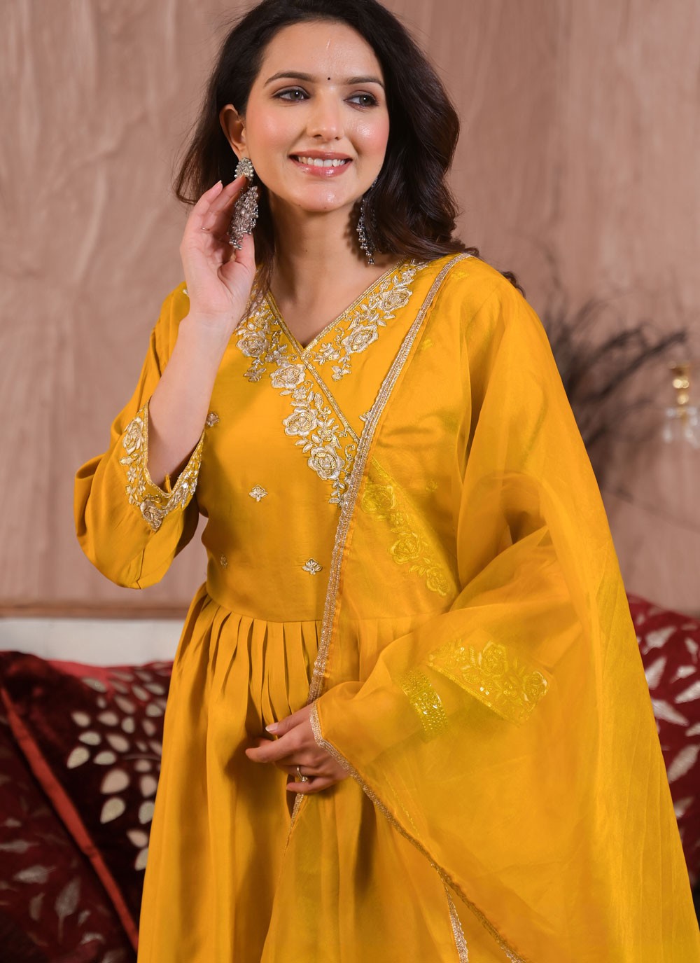 Archive Embroidered, Zari 316786 Mustard T6820