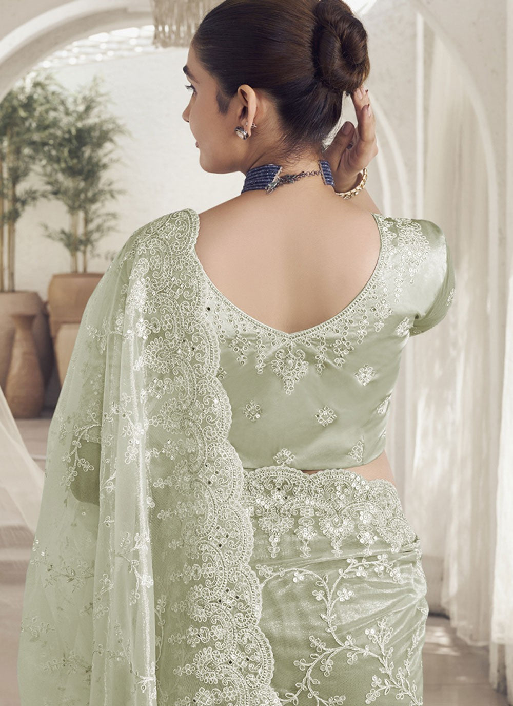 Classic Cord Fancy Fabric Saree - S8706