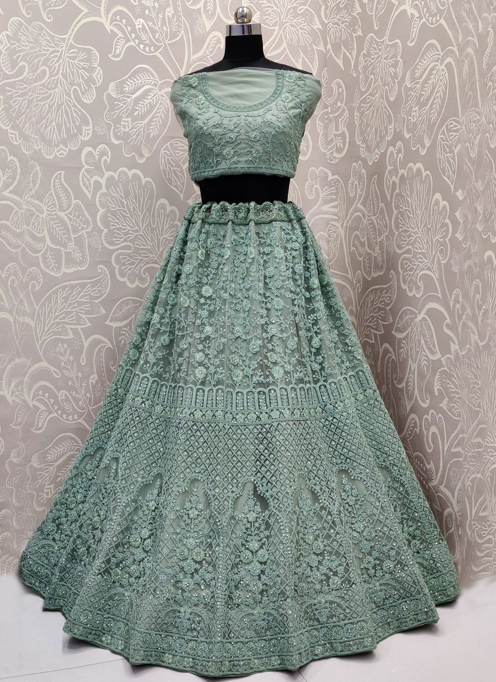 Diamond Net A - Line Lehenga - L2090