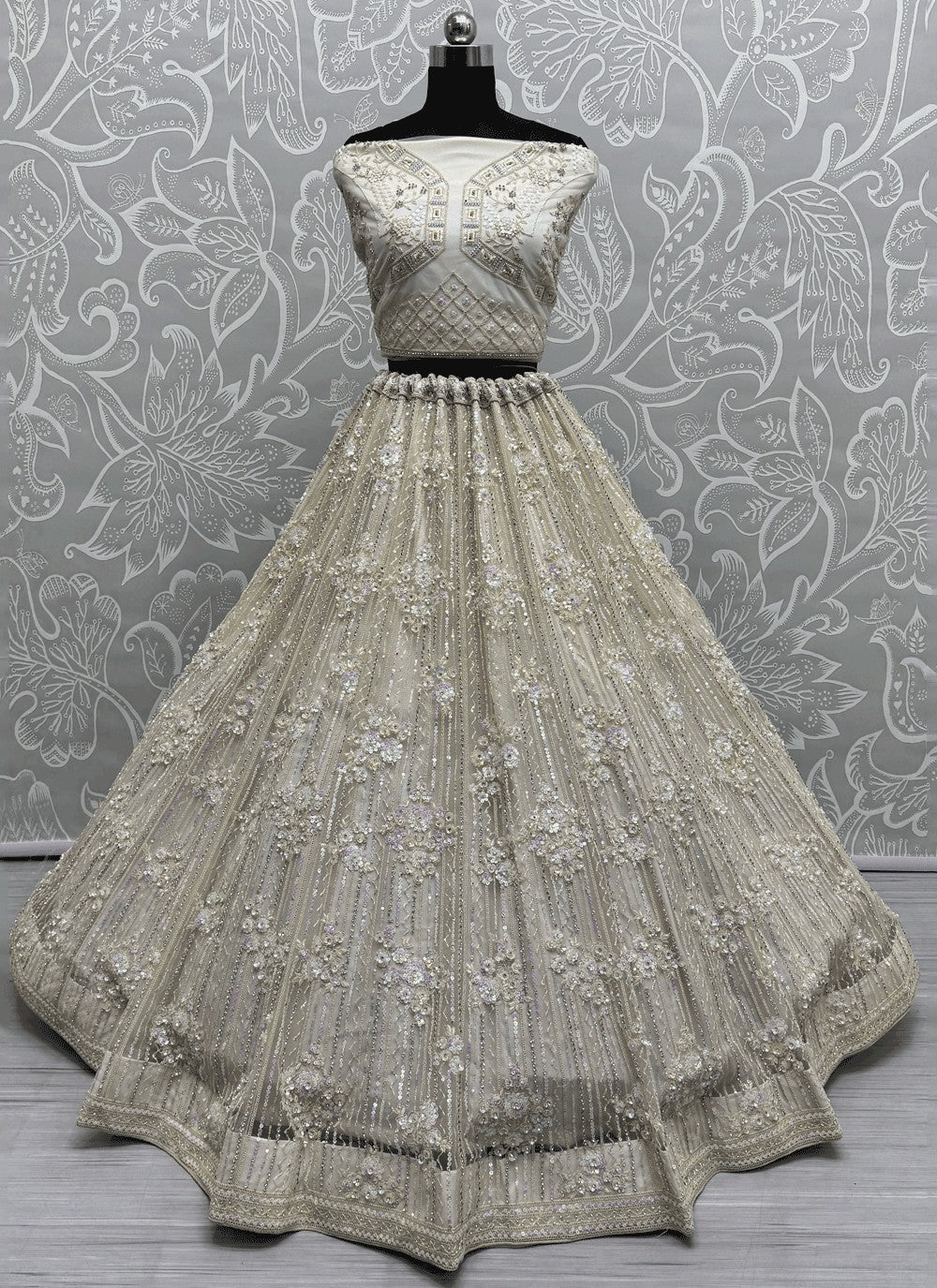 Dimond Net A - Line Lehenga - L2896