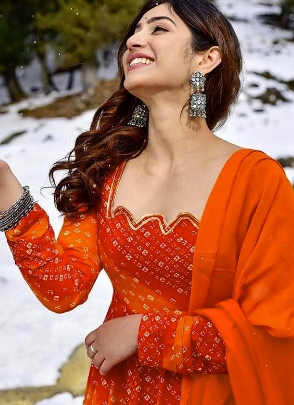 Digital Print Chinon Gown - G1829