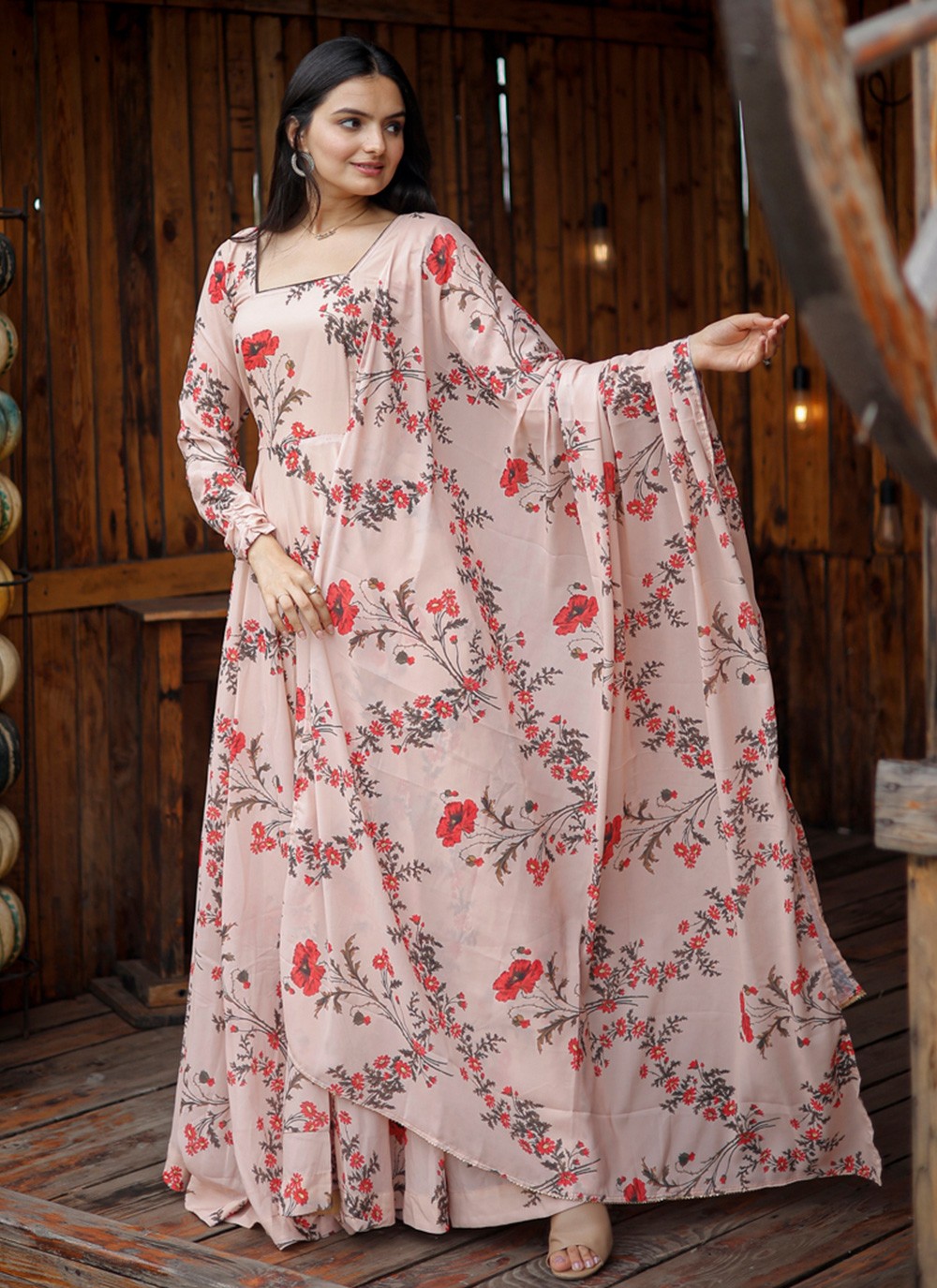 Faux Georgette Gown - G1136