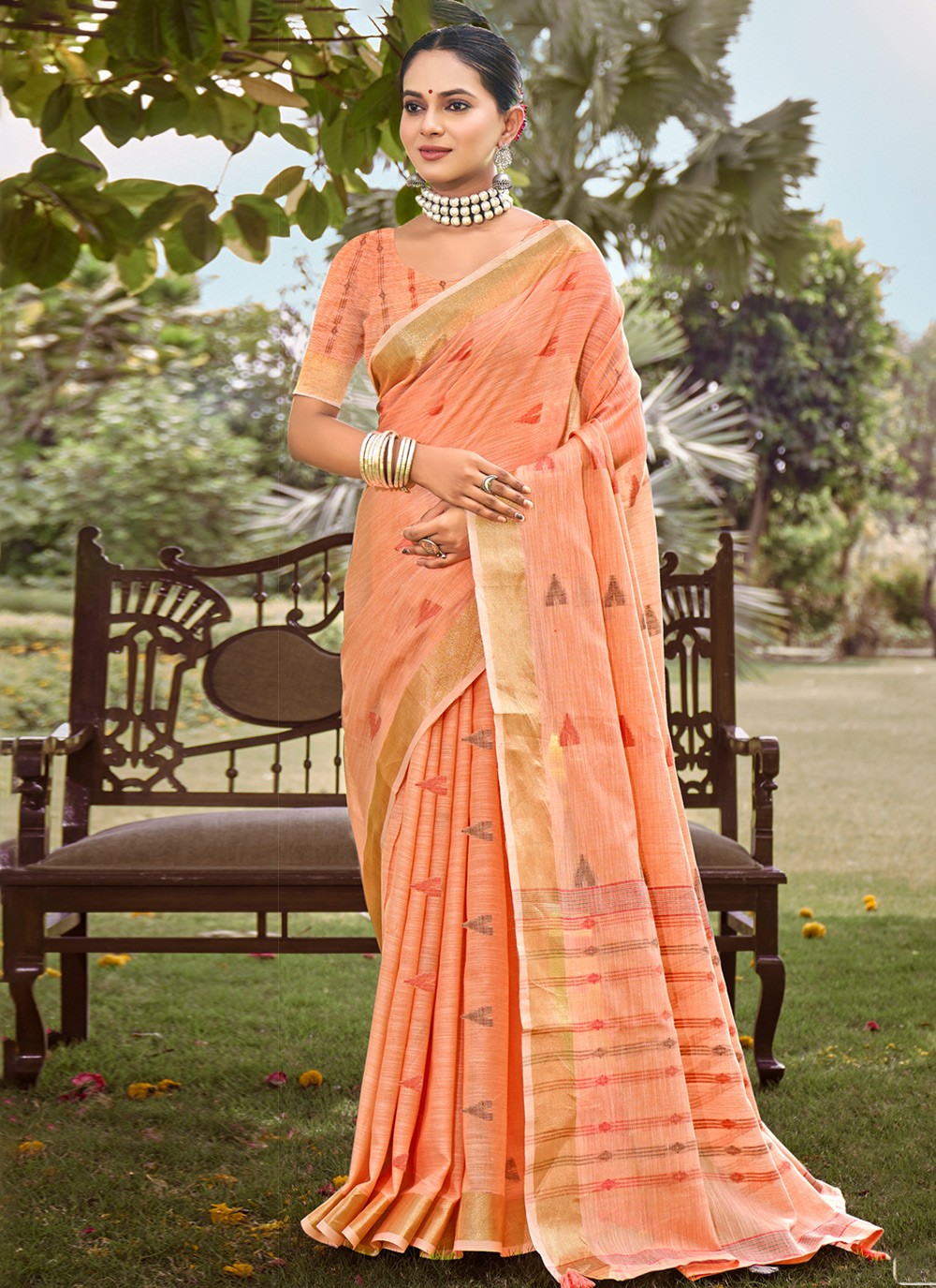 Casual Weaving Zari Cotton Saree - S6794
