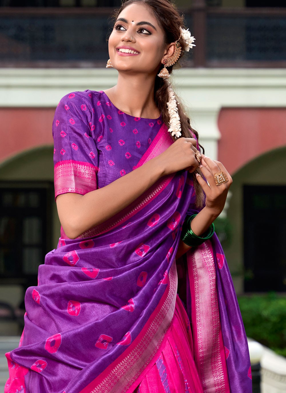 Printed Silk A - Line Lehenga - L2577