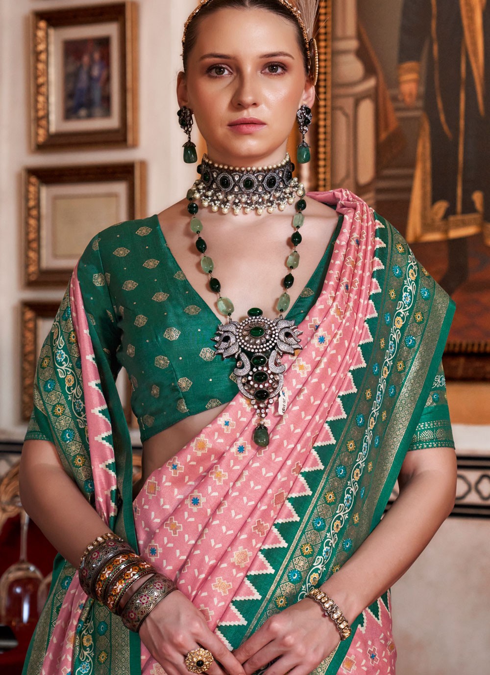 Classic Printed Silk Saree - S8644