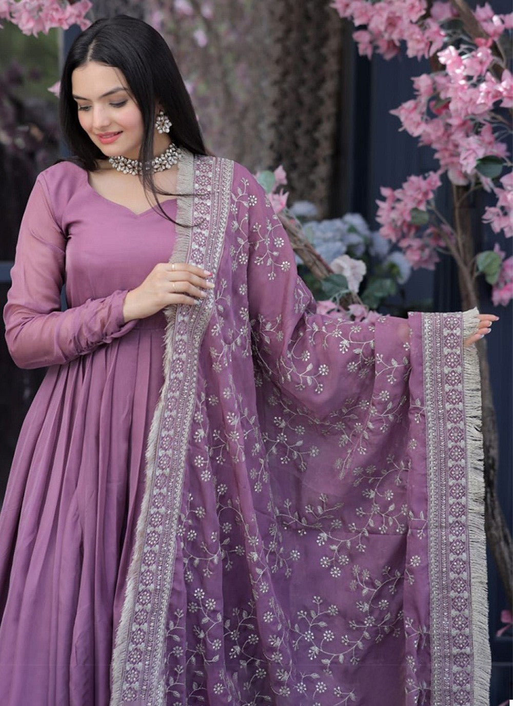 Silk Salwar Suit - T1162