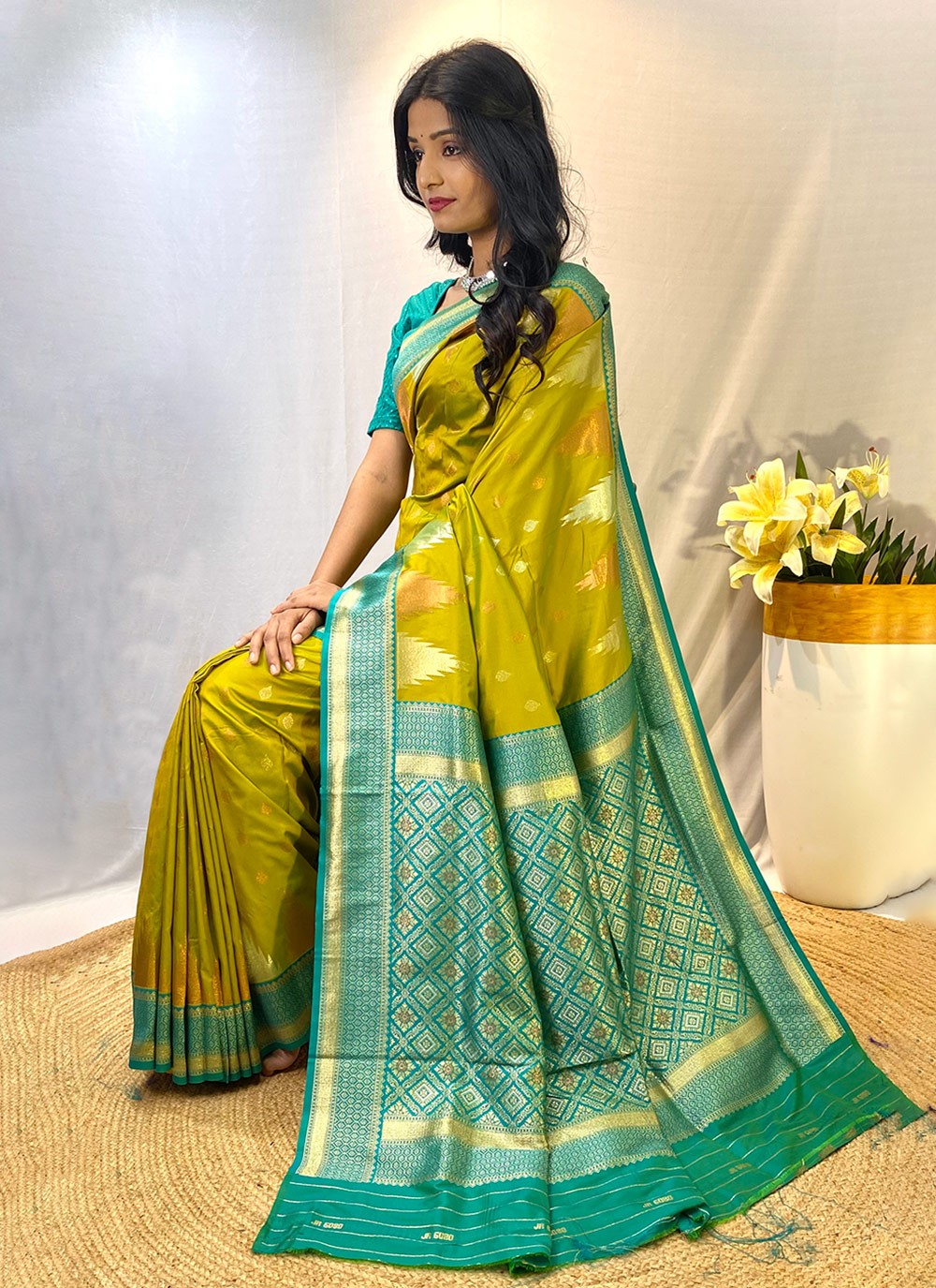 Traditional Printed Silk Saree - S8330