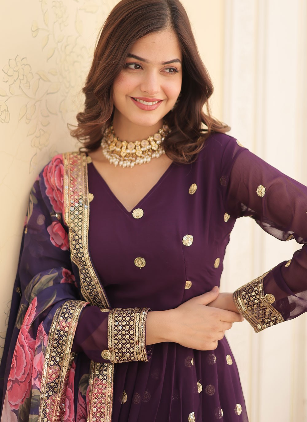 Faux Georgette Gown - G1471