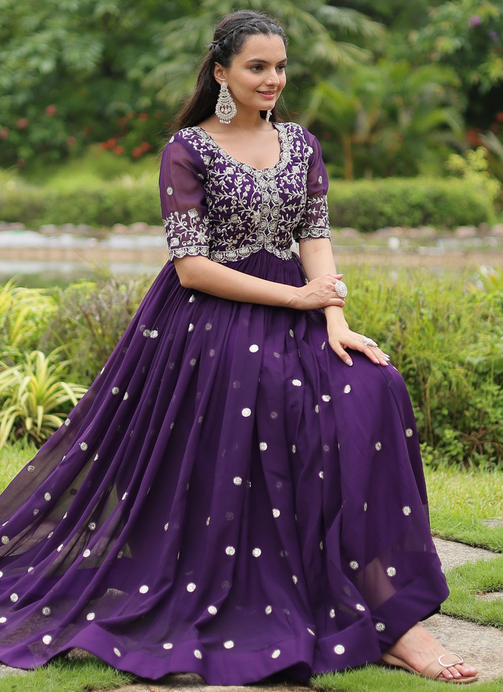 Faux Georgette Gown - G1646