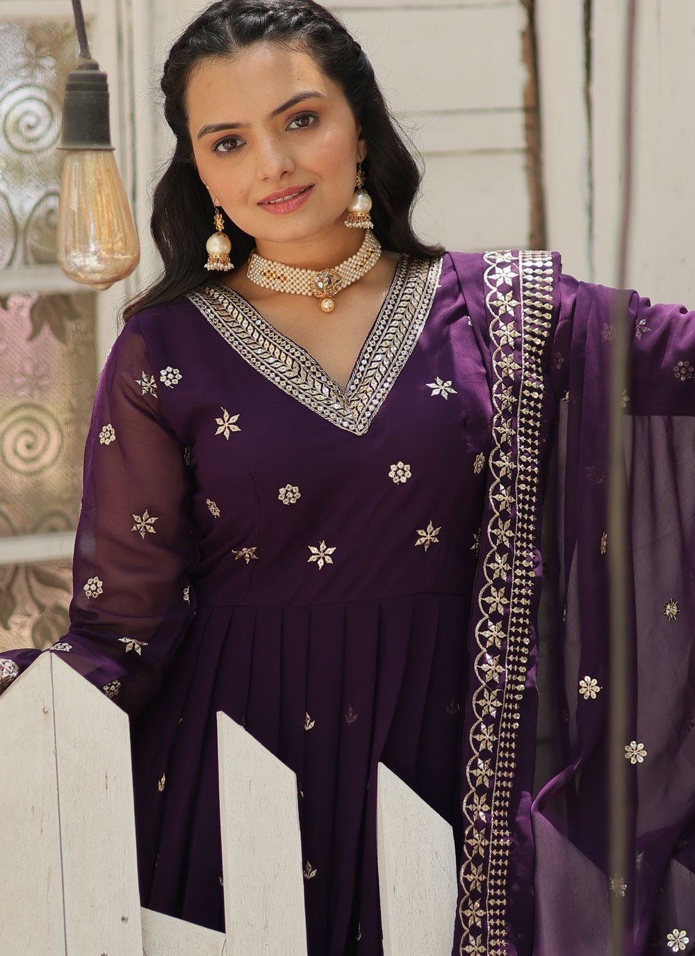 Faux Georgette Gown - G1516