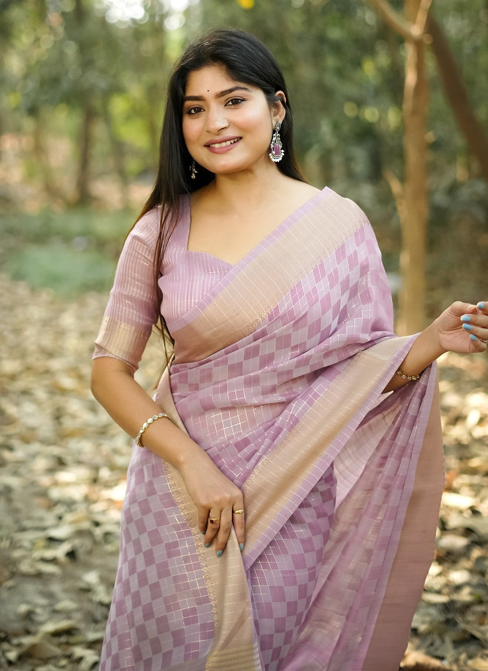 Weaving Zari Silk Purple Saree S14798
