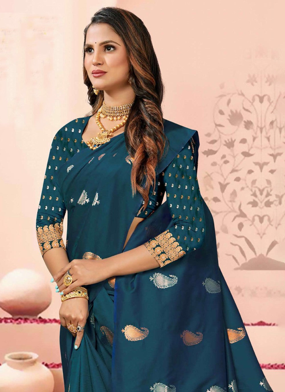 Traditional Weaving Zari Silk Saree - S7343