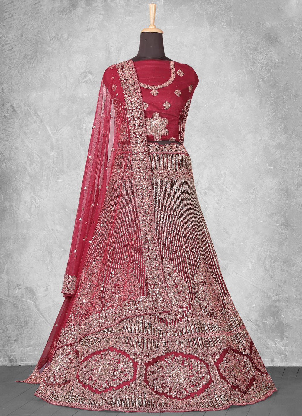 Velvet Engagement, Mehandi & Sangeet, Reception A - Line Lehenga L3595