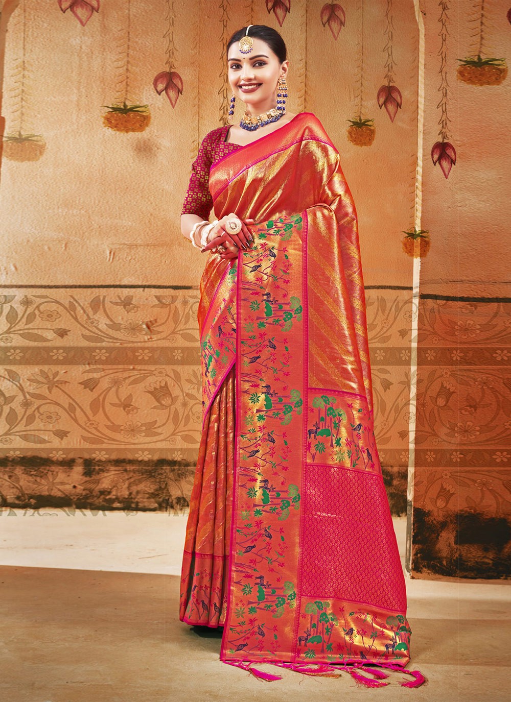 Traditional Weaving Zari Silk Saree - S4574