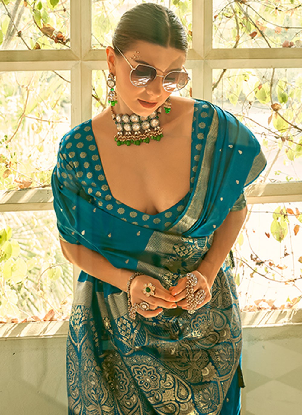 Classic Weaving Zari Satin Silk Saree - S5991