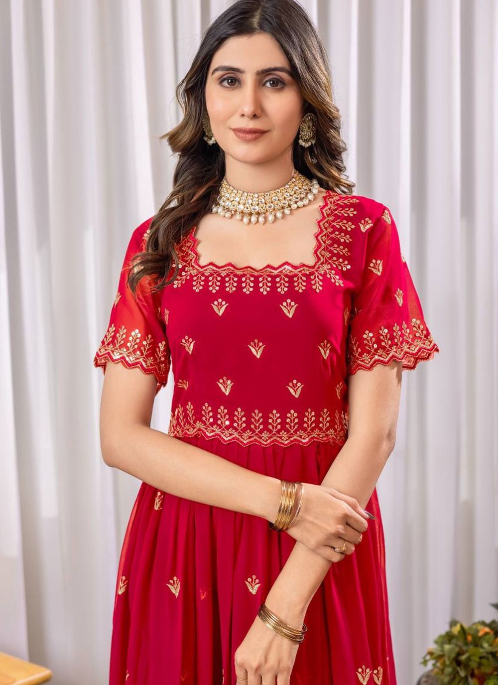 Faux Georgette Casual, Festival Gown G19869