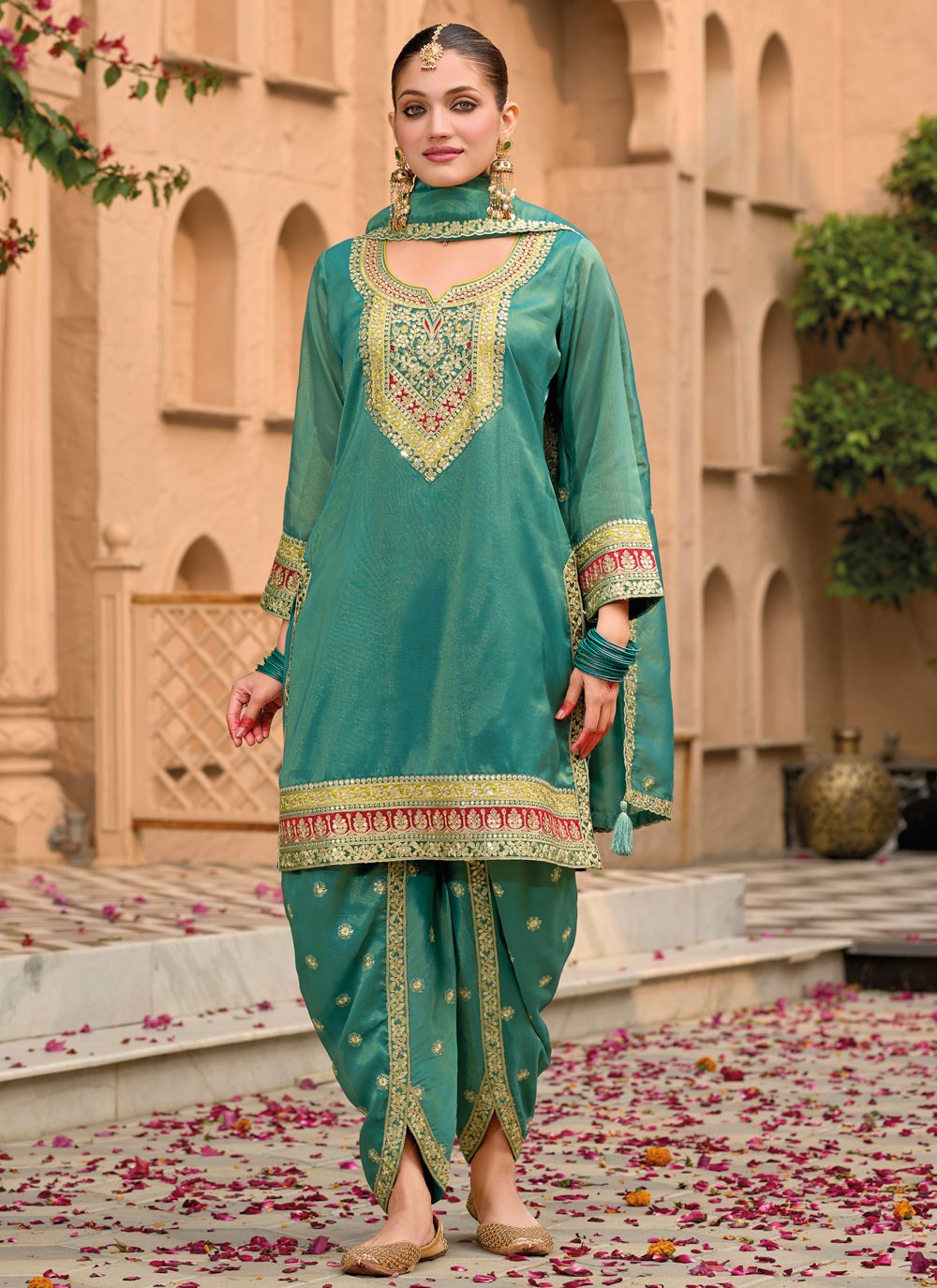 Salwar Suit Embroidered Rama Shimmer T5521