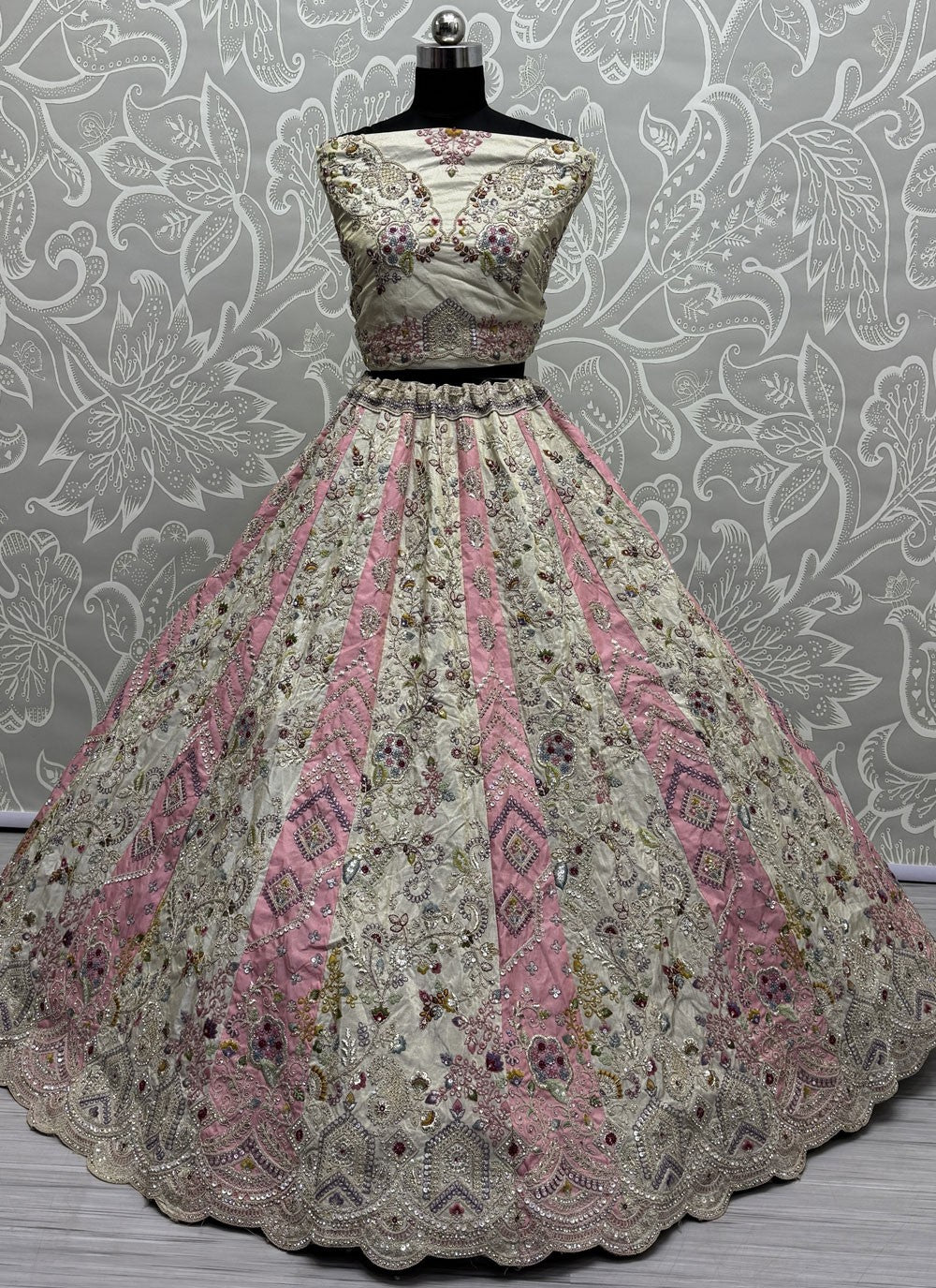 Silk Engagement, Reception A - Line Lehenga L3635