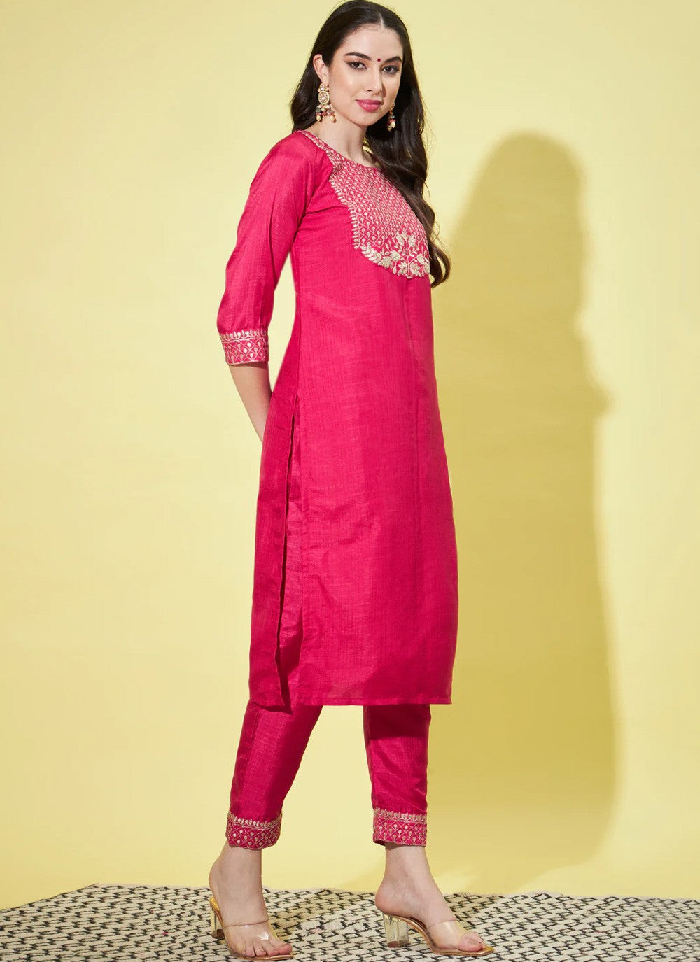Silk Blend Salwar Suit - T1516