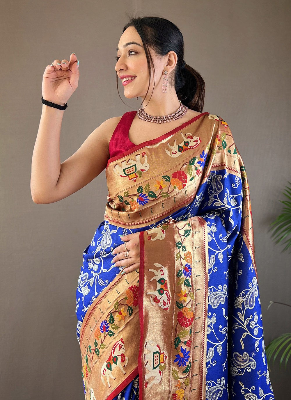 Traditional Printed Silk Saree - S5925