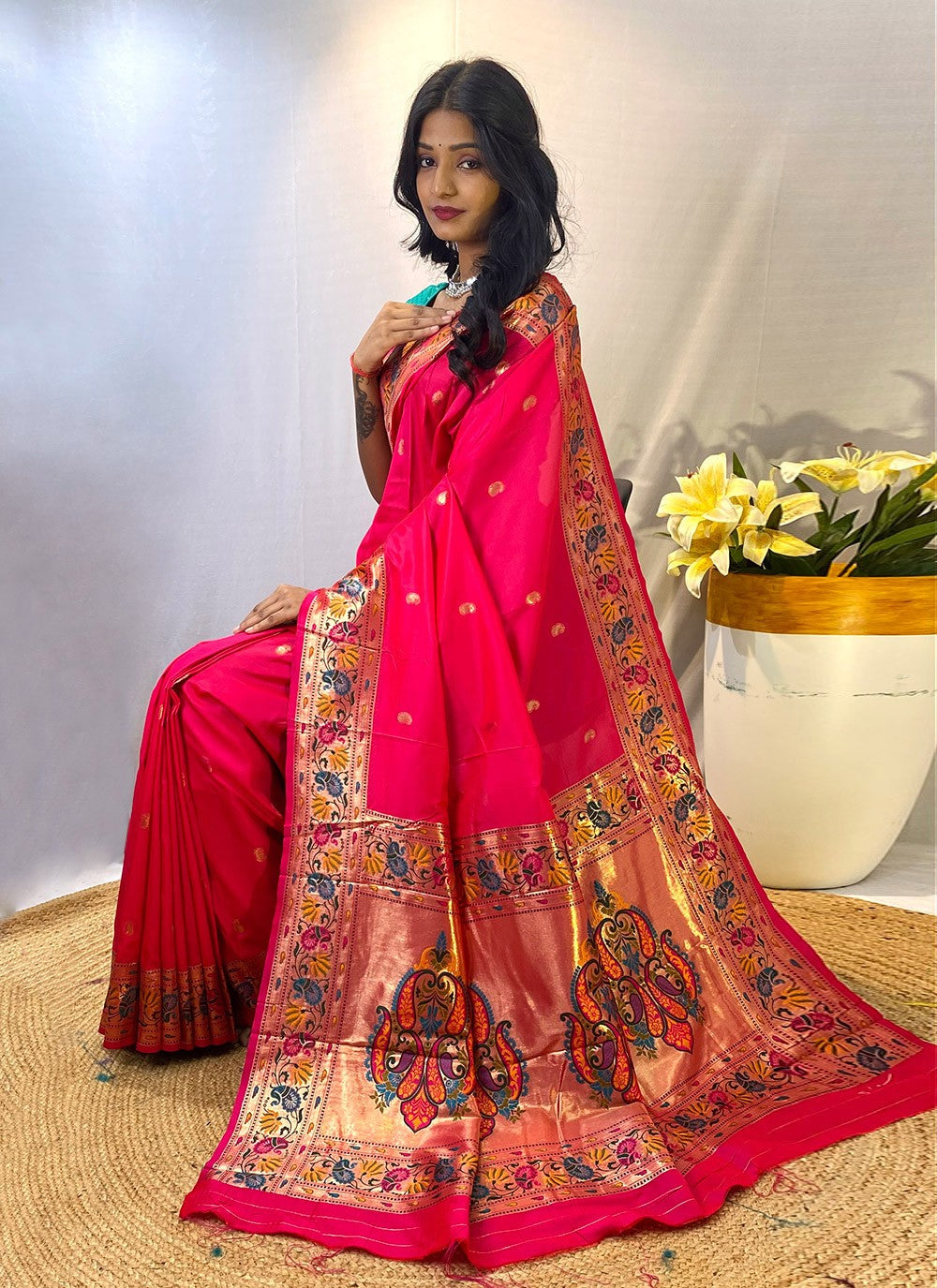 Traditional Weaving Zari Silk Saree - S8423
