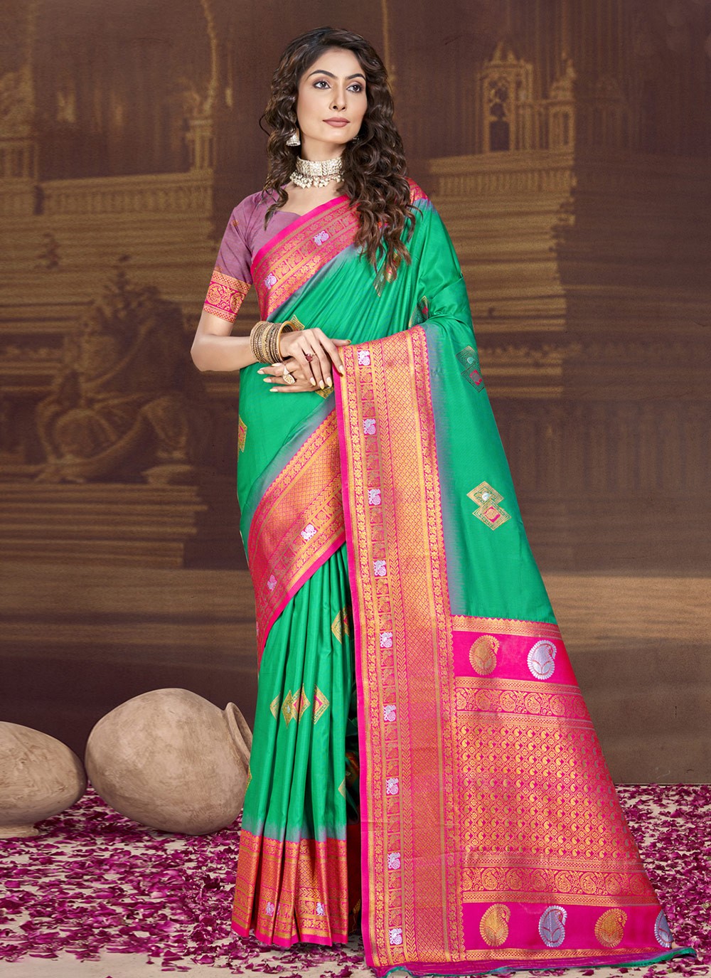 Classic Weaving Zari Silk Saree - S9990
