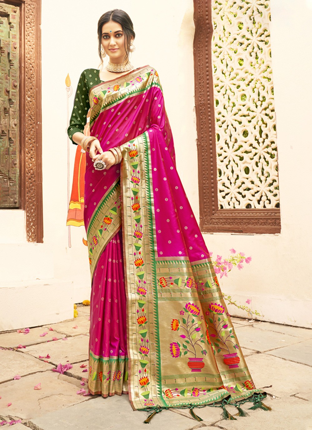 Traditional Weaving Zari Silk Saree - S3263