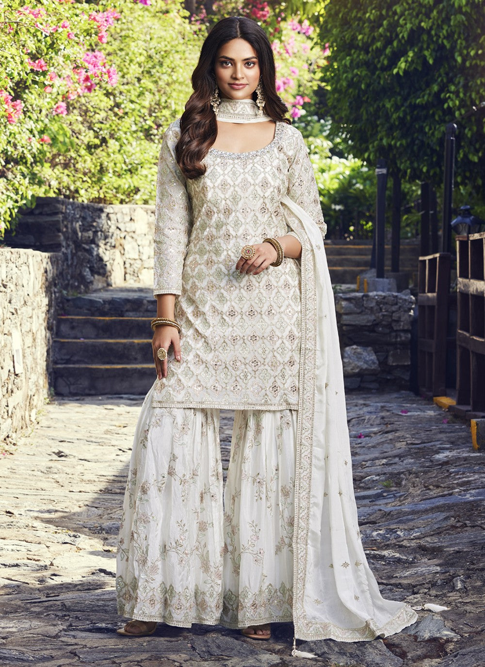 Georgette Palazzo Suit - T1299