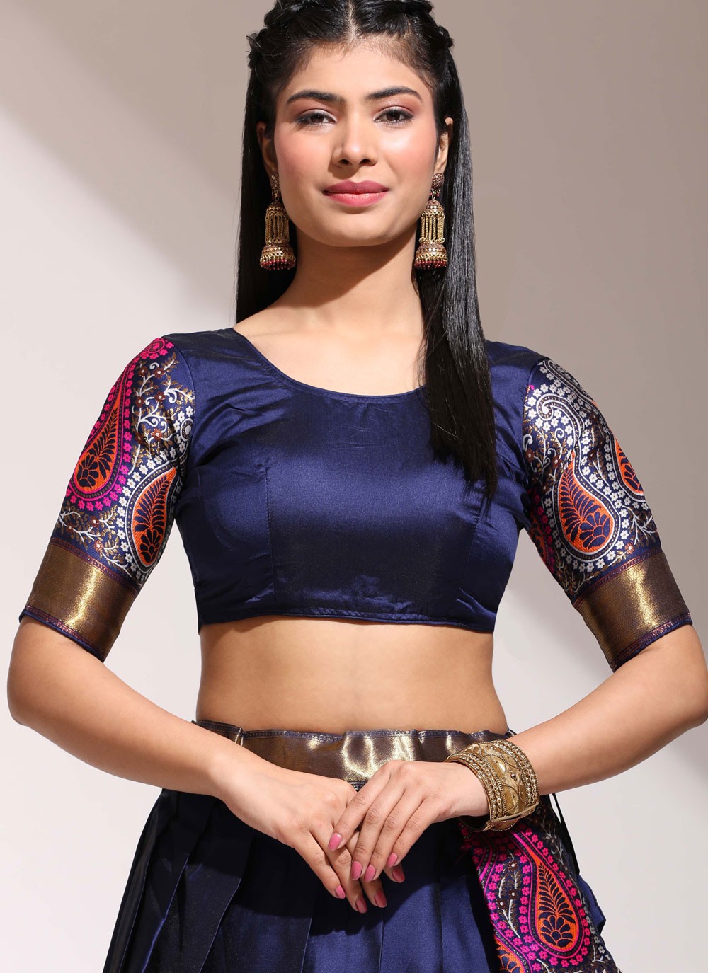 Printed Silk A - Line Lehenga - L2458