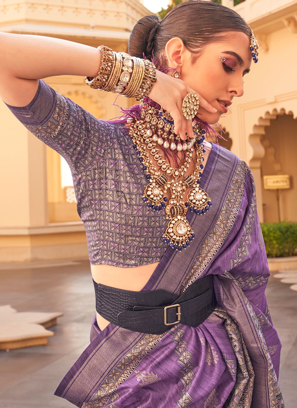 Classic Printed Silk Saree - S6215