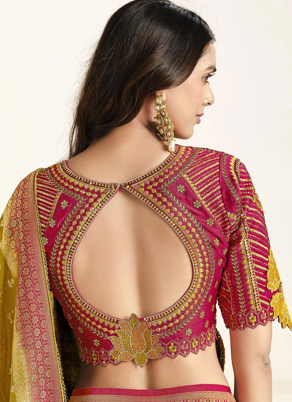 Green Silk Classic Saree Fancy Work, Weaving Zari, Zari S18841