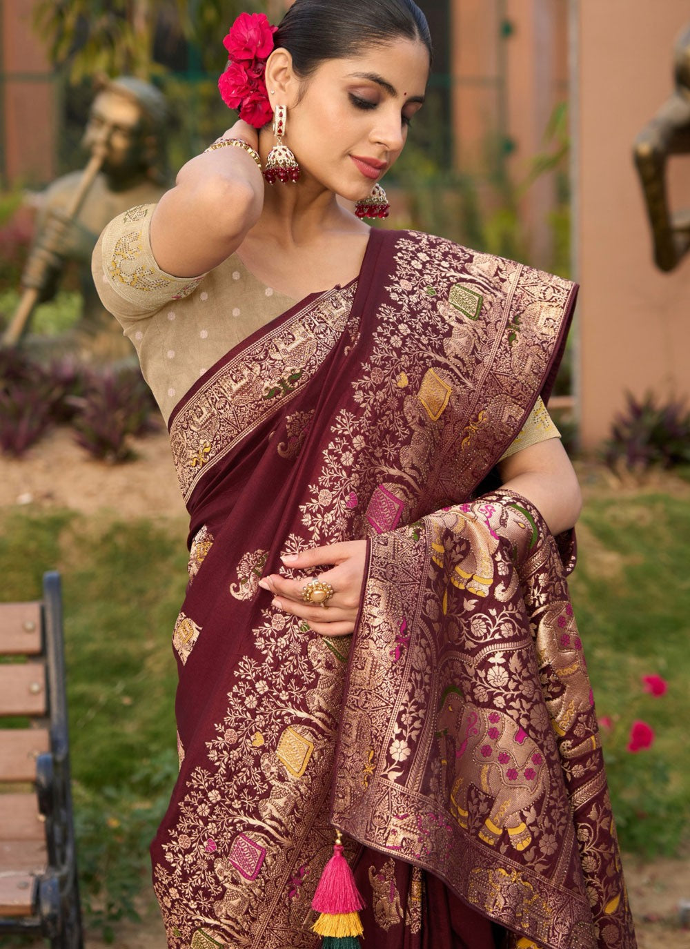 Swarovski Silk Wine Classic Saree S15101