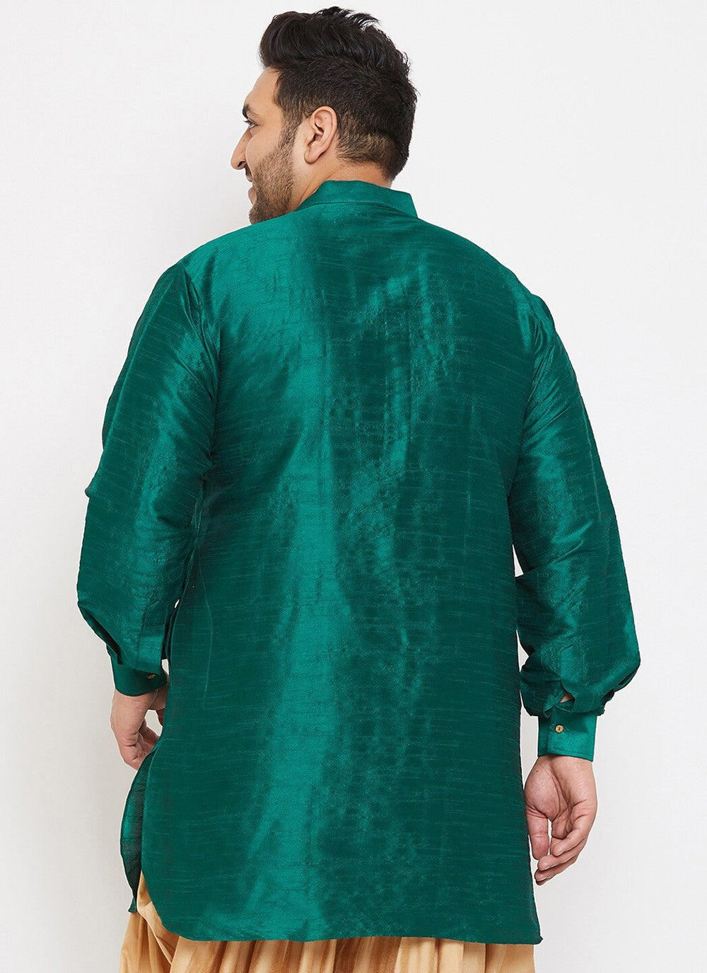 Plain Dupion Silk Teal Dhoti Kurta - M2650