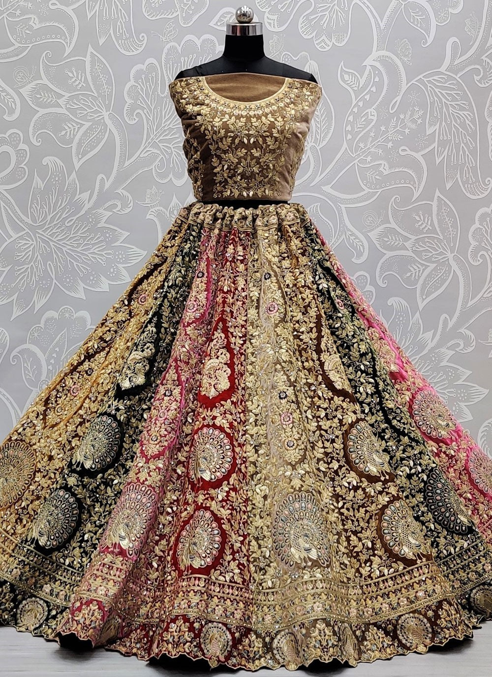 Diamond Velvet A - Line Lehenga - L2264