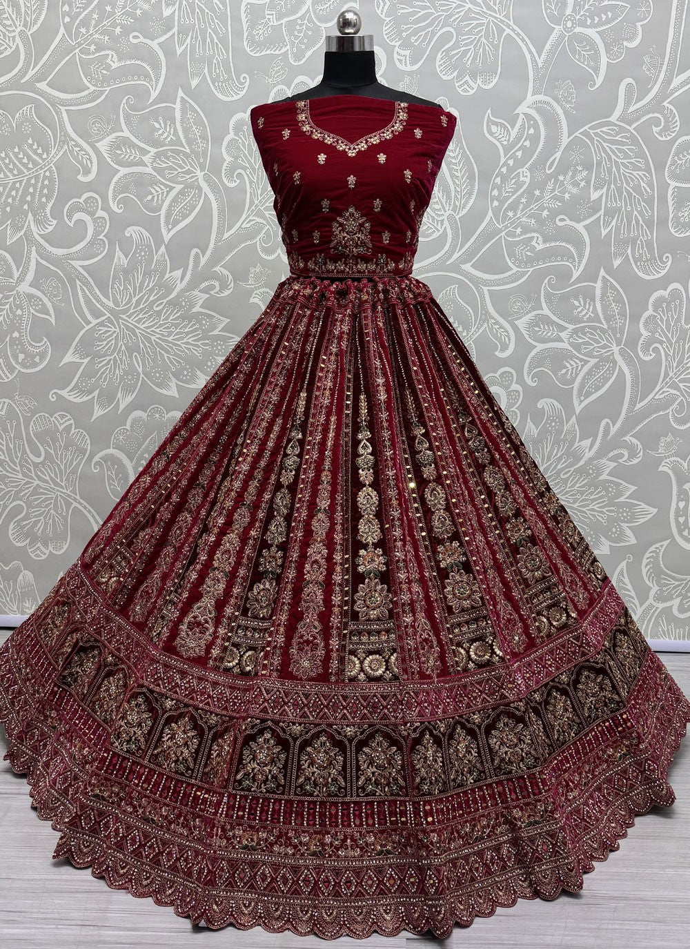 Velvet Bridal, Wedding A - Line Lehenga L3642