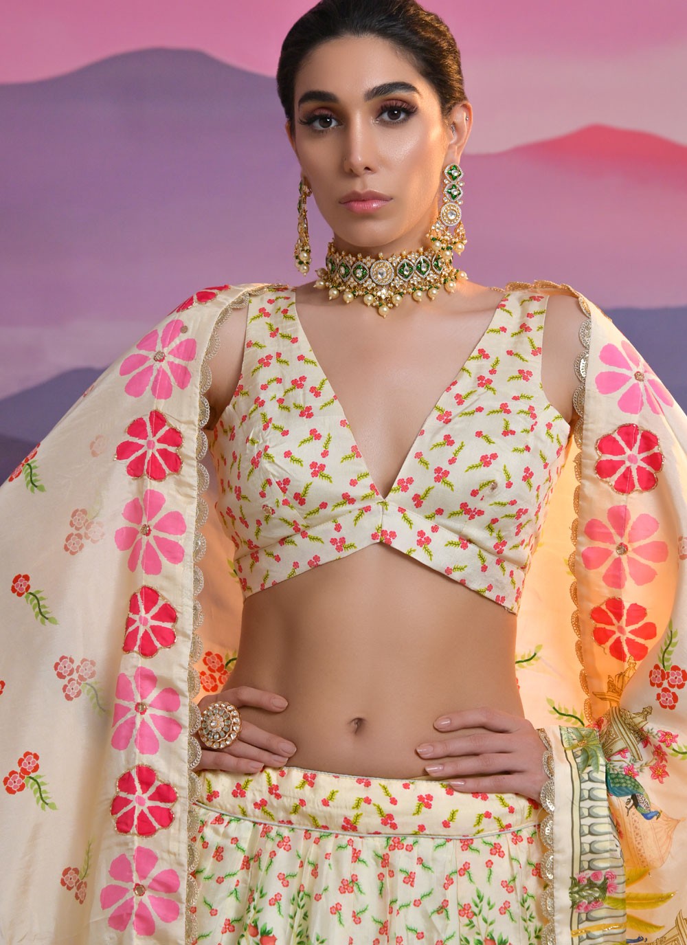 Cutdana Viscose Off White Lehenga Choli L3437