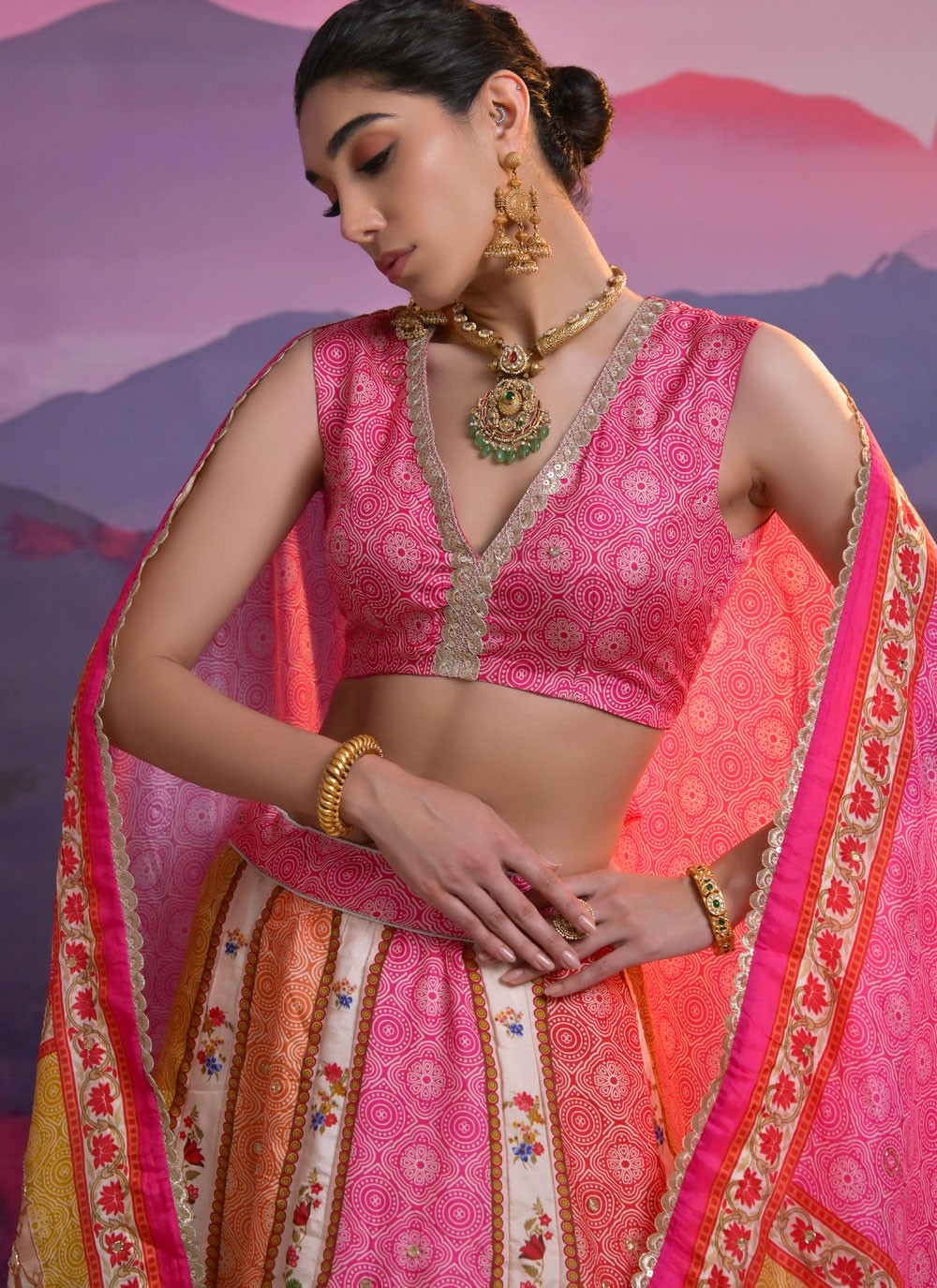 Cutdana Viscose Multi Colour Lehenga Choli L3436