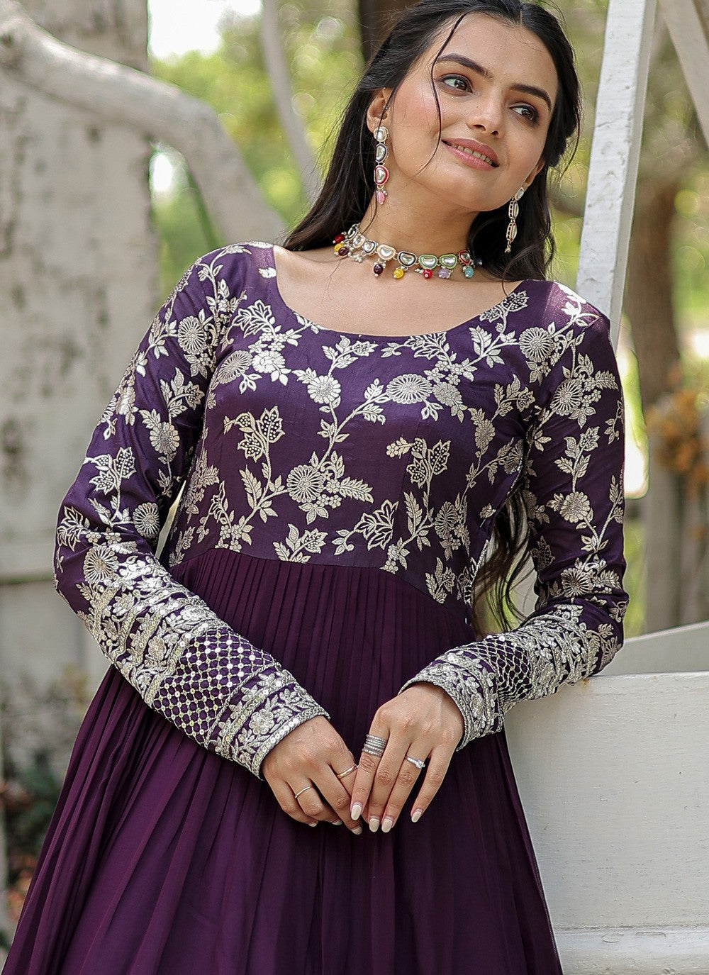 Jacquard, Viscose Gown - G1171
