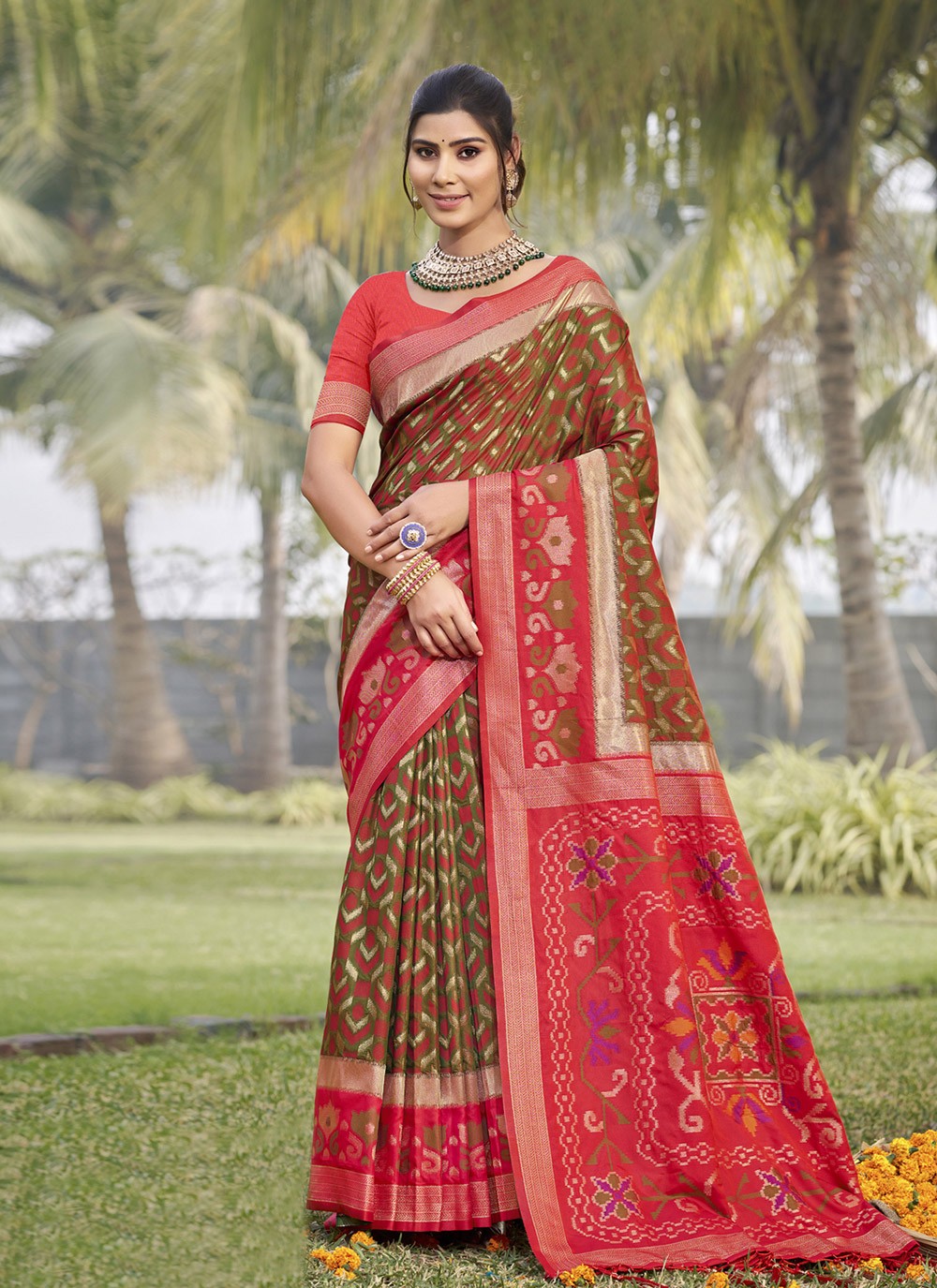 Contemporary Weaving Zari Brown Silk S12918