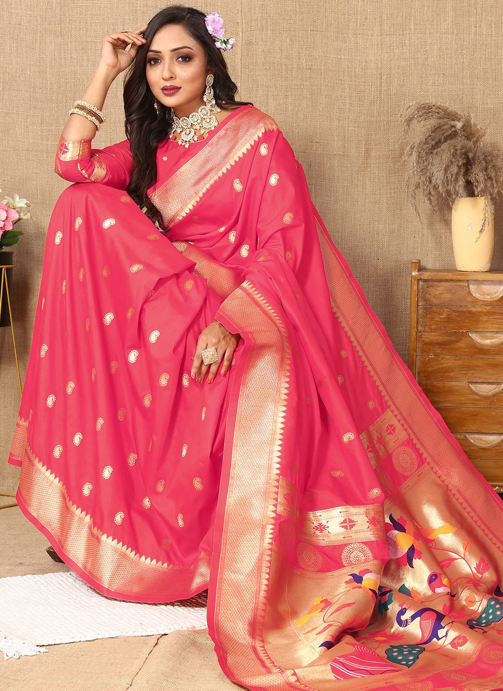 Classic Weaving Zari Silk Saree - S6196