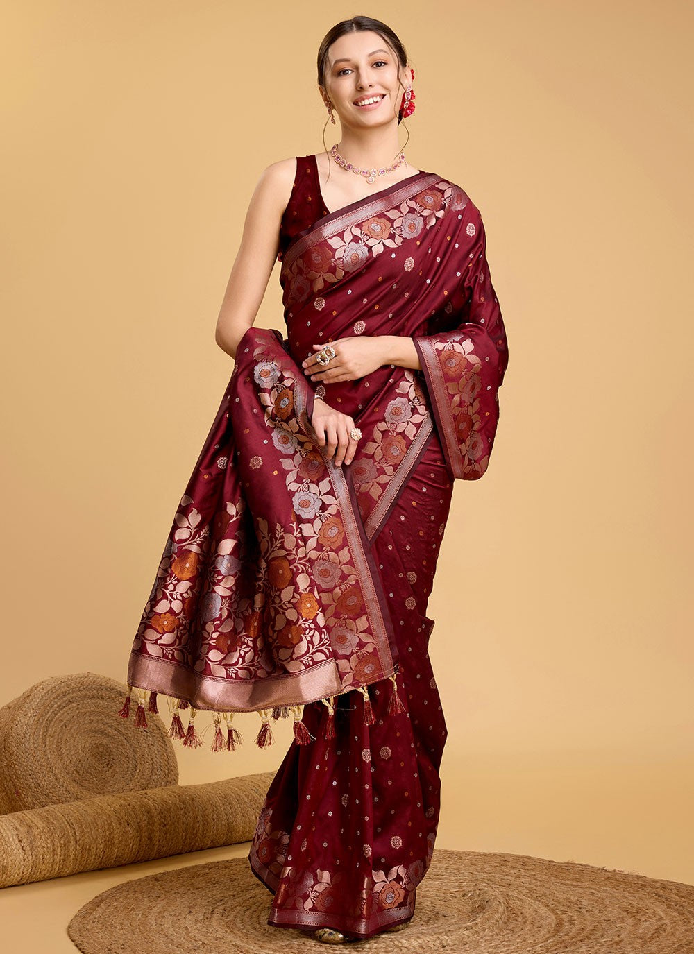 Classic Jacquard Work Silk Saree - S5657