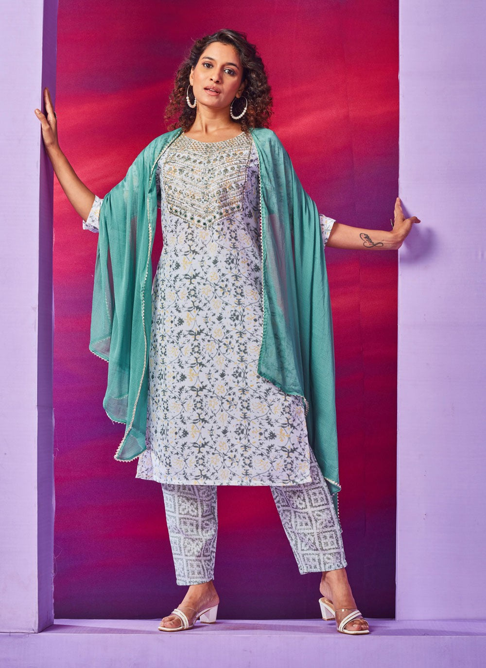 Organza Salwar Suit - T1530