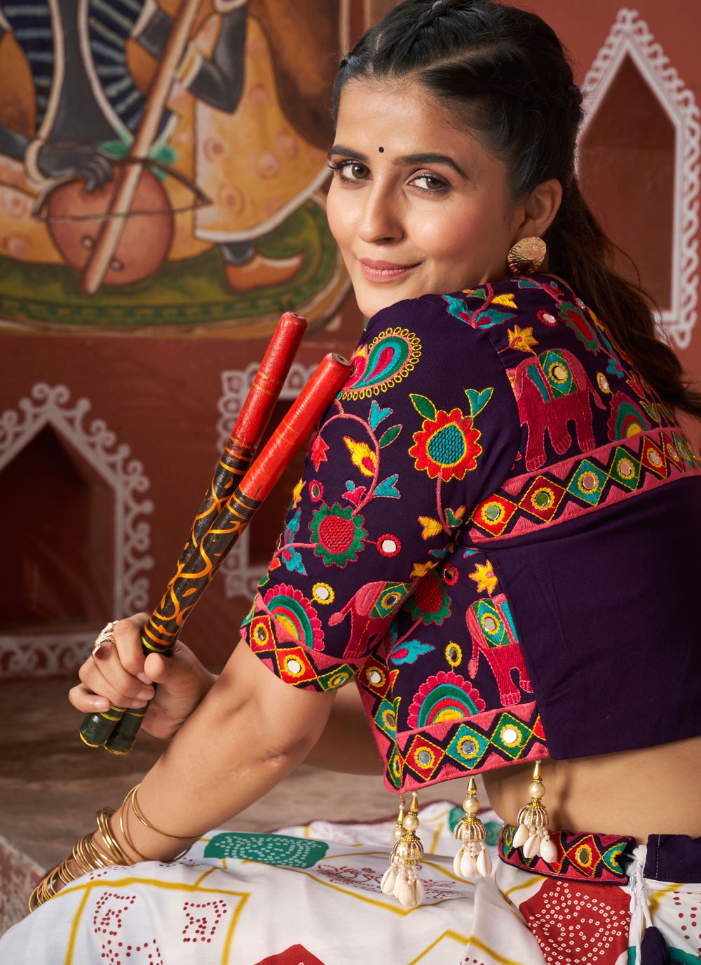 Lace Poly Silk Readymade Lehenga Choli - L2388