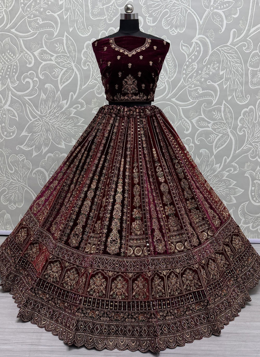 Velvet Bridal, Wedding A - Line Lehenga L3643