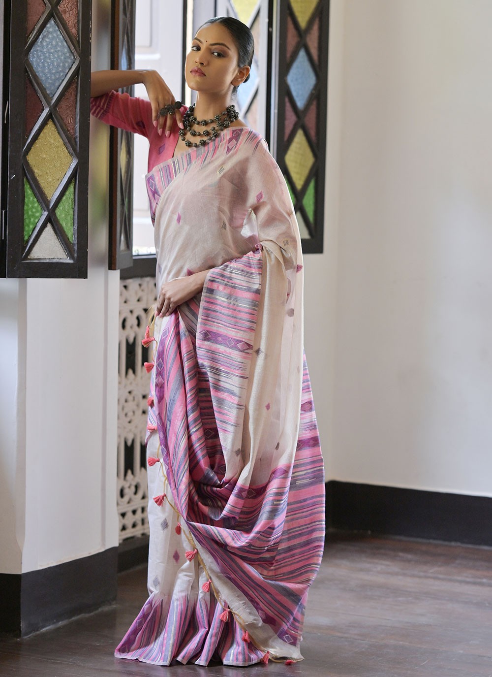 Classic Woven Cotton Saree - S6664