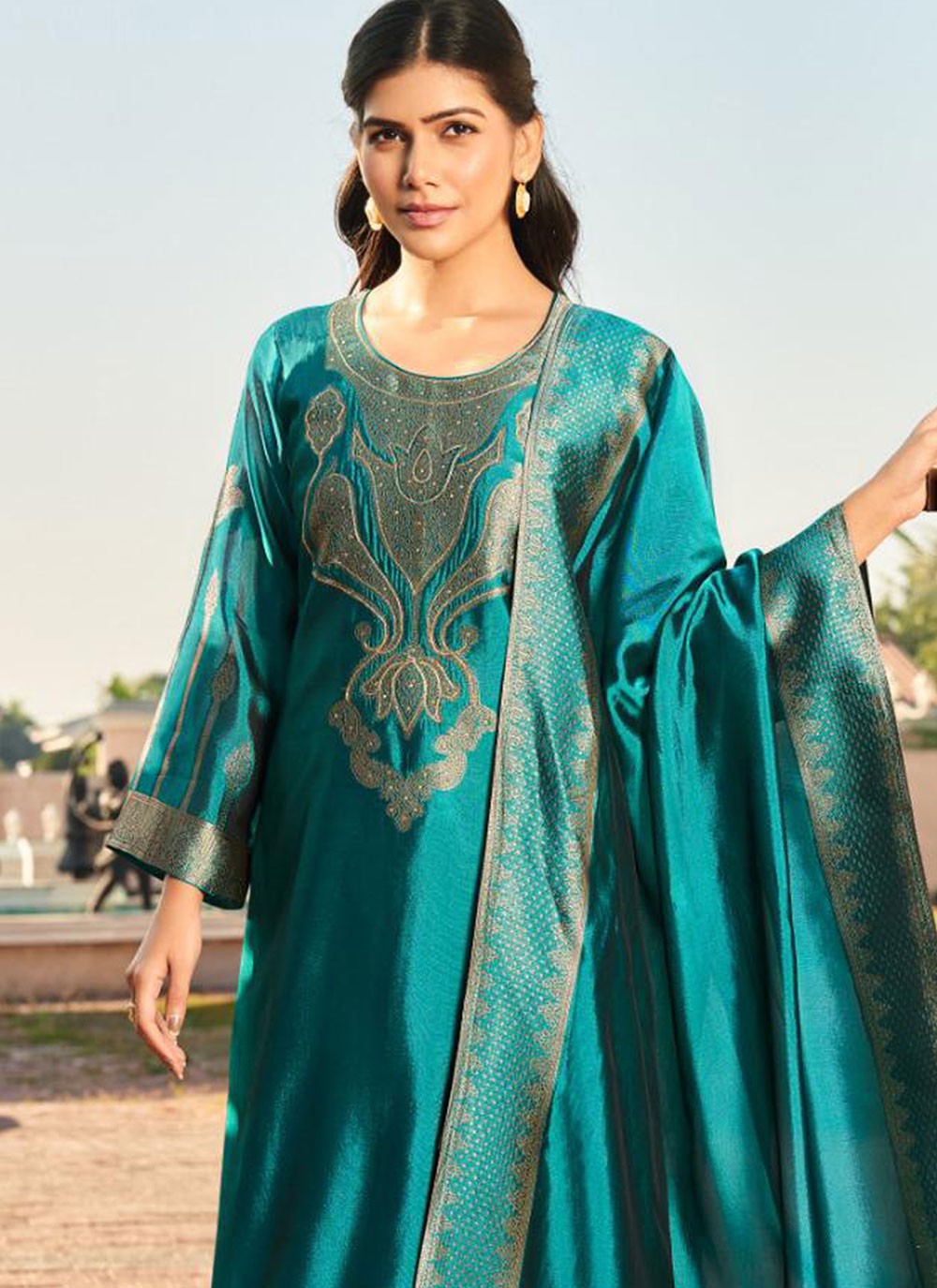 Archive Woven 316151 Turquoise T6639