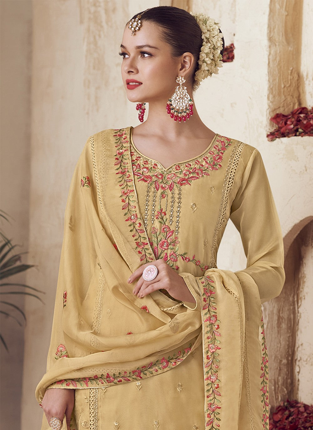 Organza Salwar Suit - T1319