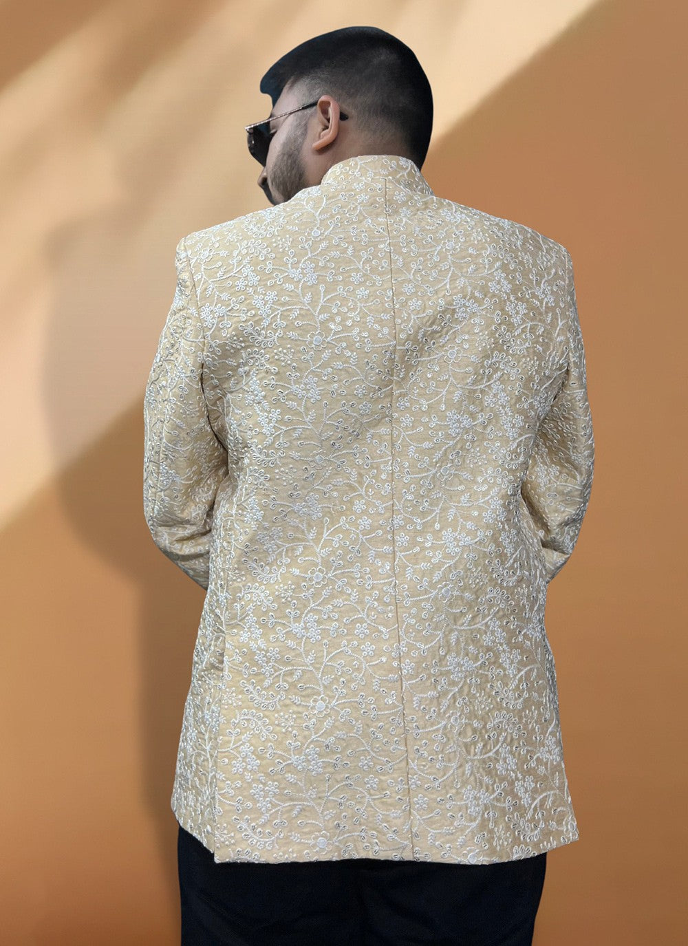 Resham Thread Work Silk Yellow Coats & Blazers - M5571