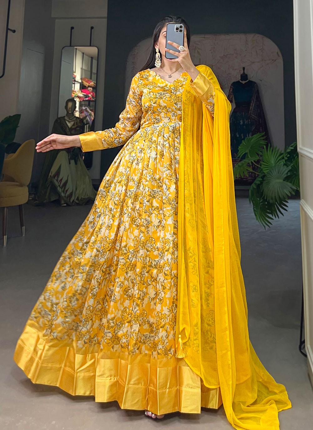 Tussar Silk Gown - G1382