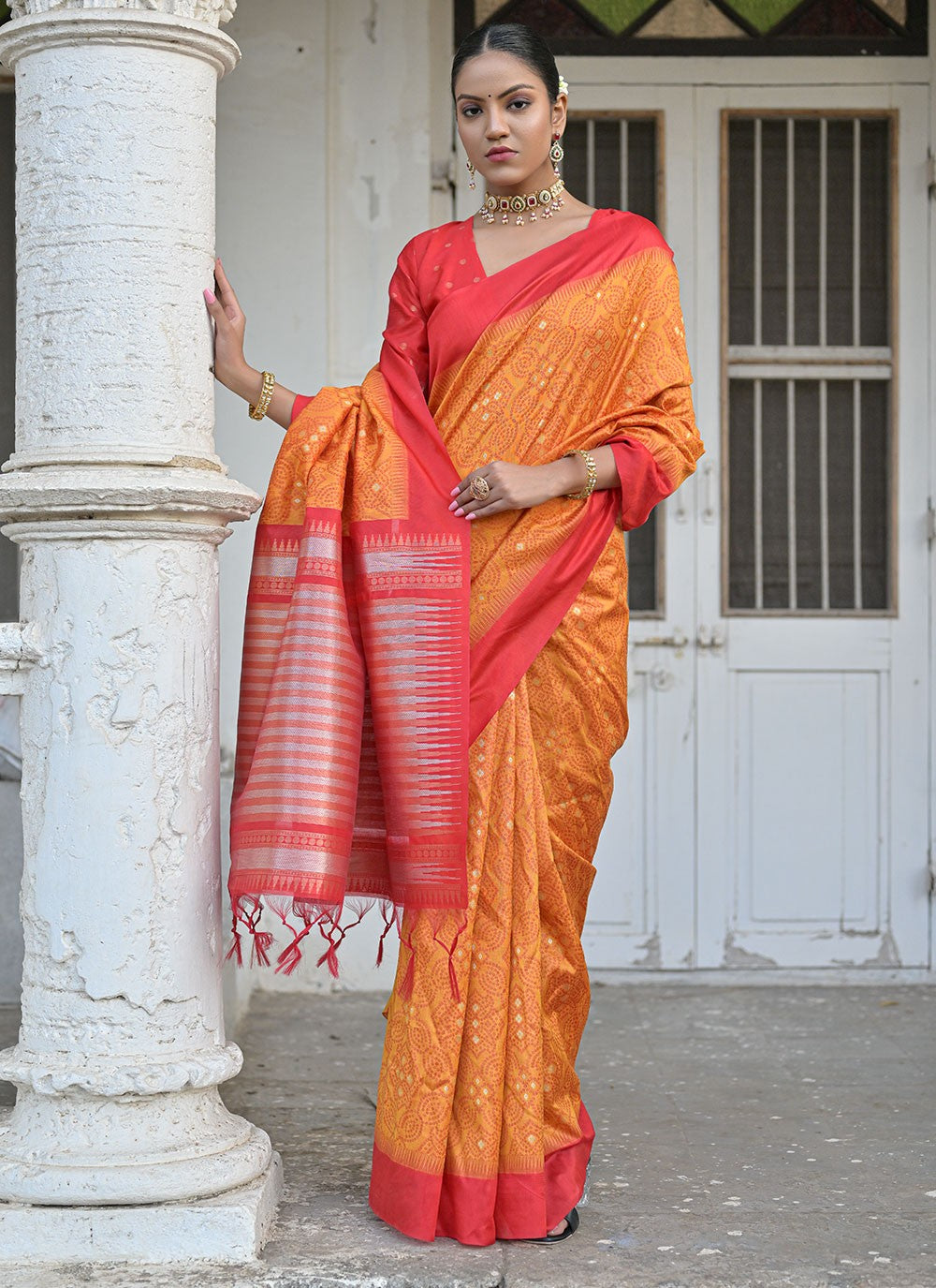 Classic Woven Raw Silk Saree - S6668